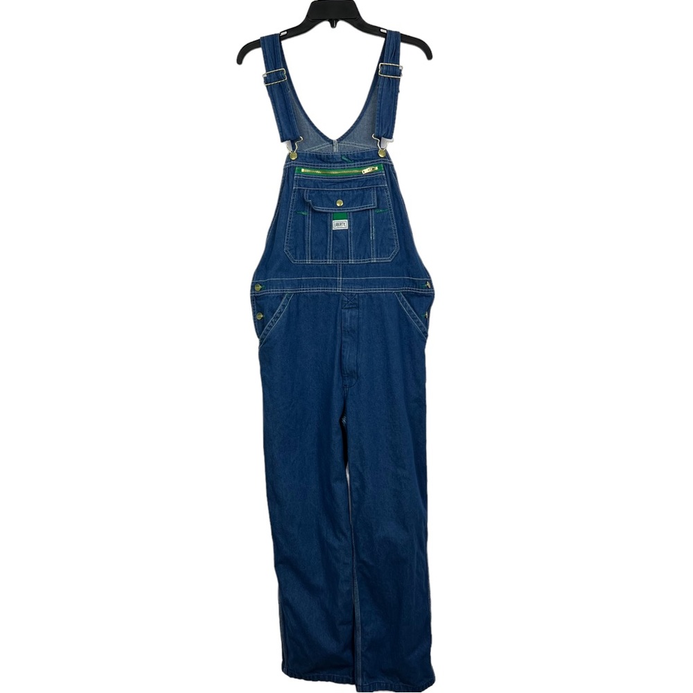 LIBERTY Men’s Workwear Blue Denim Coveralls Sz W34”xL30 Actual Inseam 28.5”